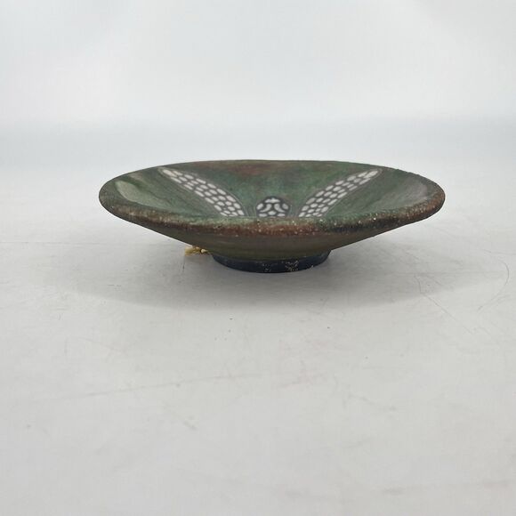 Raku Pottery Sea Turtle Marine Ocean Trinket Dish Signed C Matti Maui 5 1/4” - Picture 2 of 5